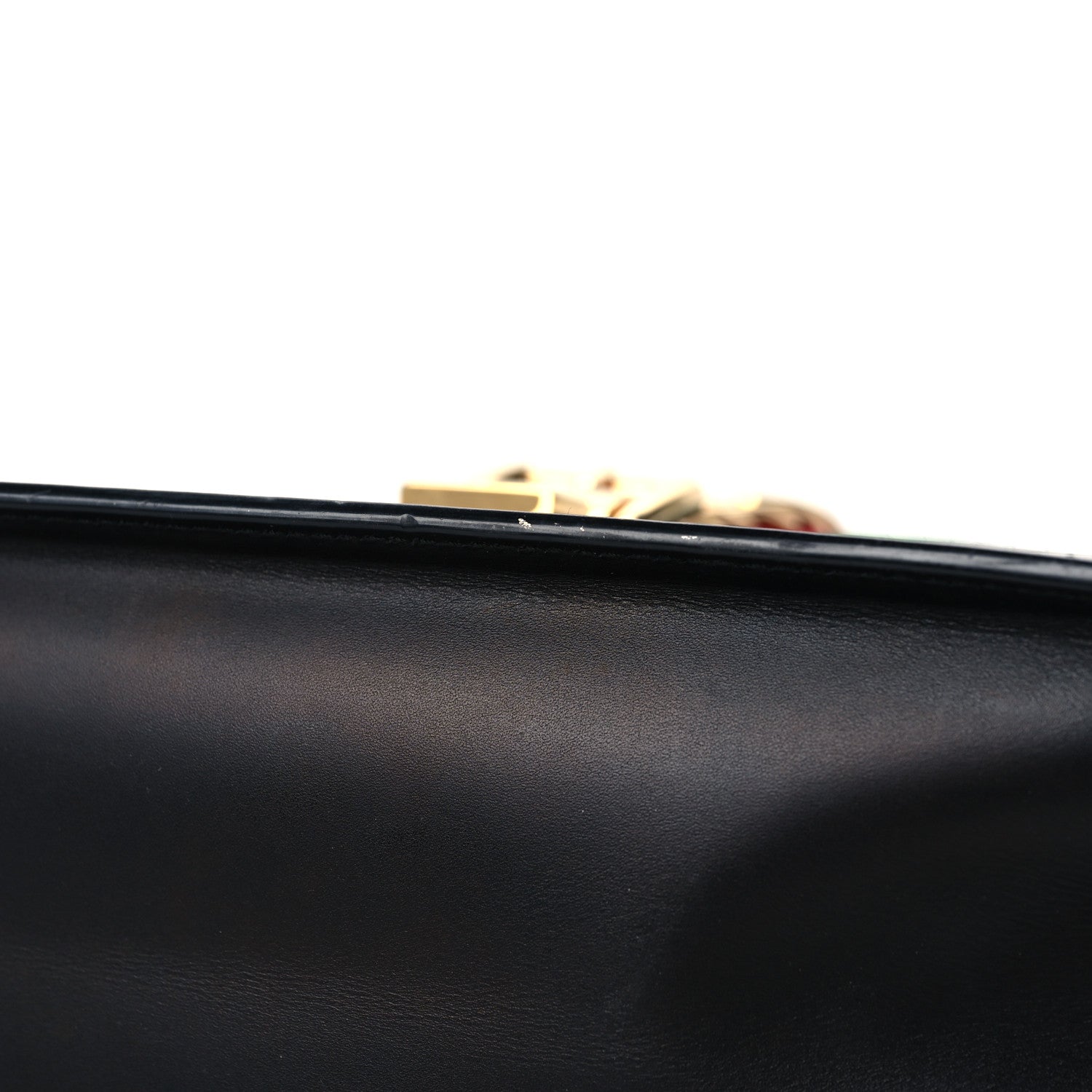 Gucci Calfskin Medium Sylvie Top Handle Bag Black 10 of 11