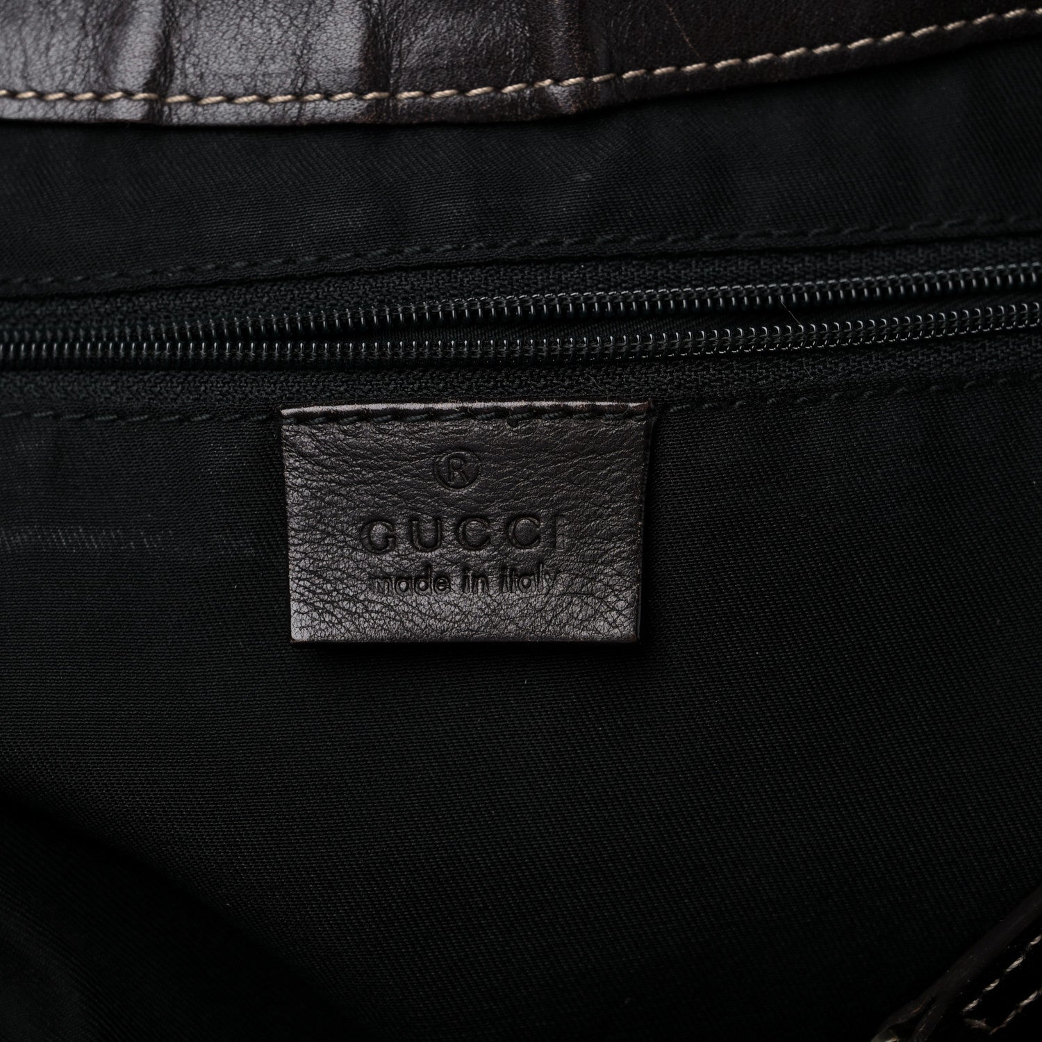 Gucci Calfskin Large D Gold Ring Shoulder Bag Chocolate 6 of 13