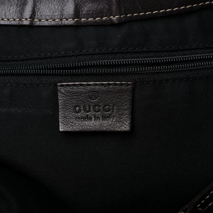 Gucci Calfskin Large D Gold Ring Shoulder Bag Chocolate 6 of 13