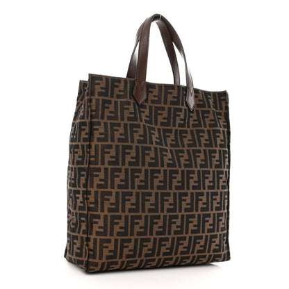Fendi Zucca Vitello Artic Special Shopping Tote Tobacco Castagna 3 of 13