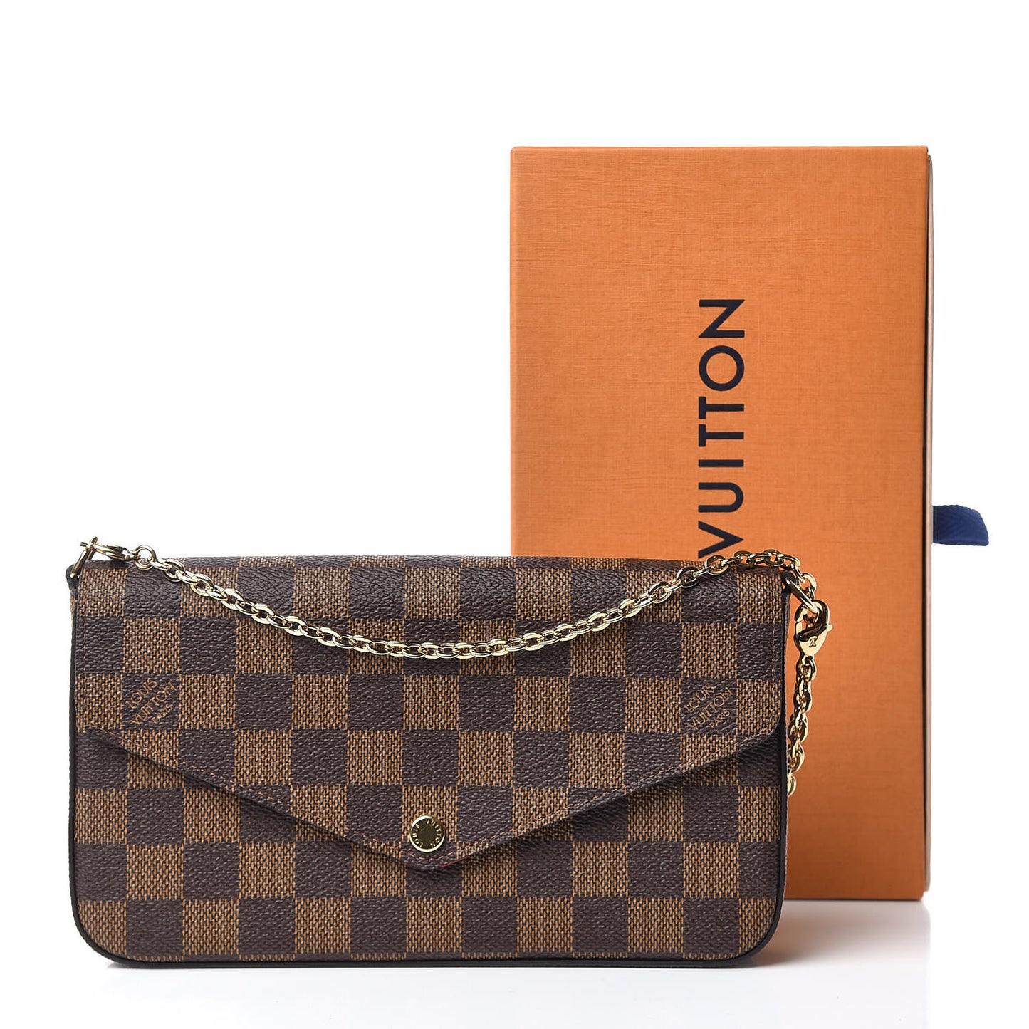 Damier Ebene Pochette Felicie Chain Wallet