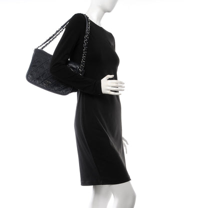 Chanel Grained Calfskin Medium Natural Beauty Messenger Navy Blue 2 of 7