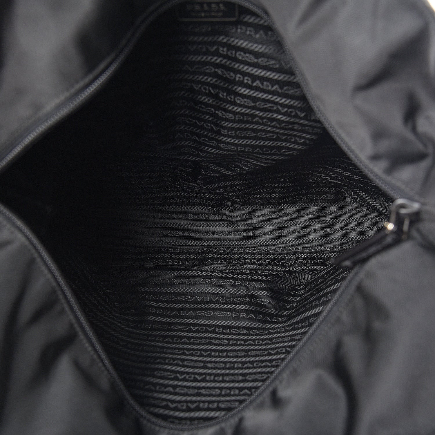 Prada Tessuto Nylon Logo Tote Black 4 of 8