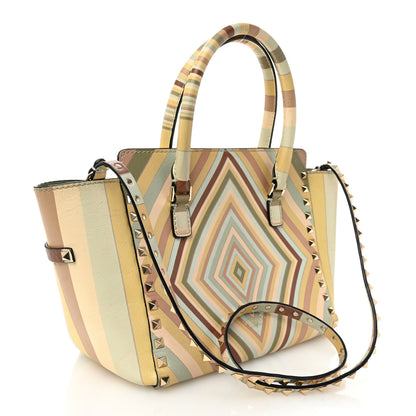 Valentino Garavani Vitello Native Couture 1975 Mini Rockstud Tote Multicolor 3 of 12