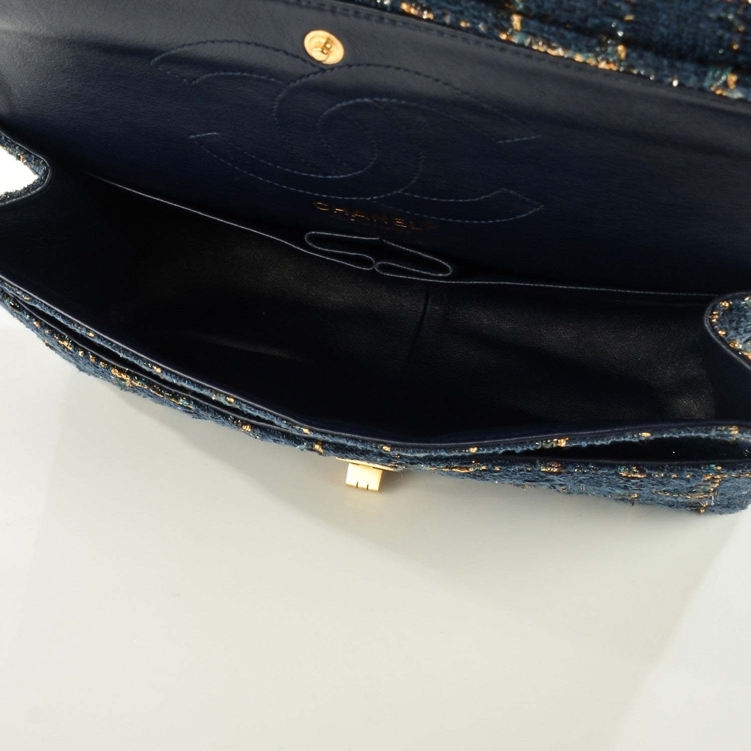 Chanel Fantasy Tweed 2.55 Reissue 226 Flap Blue 8 of 8