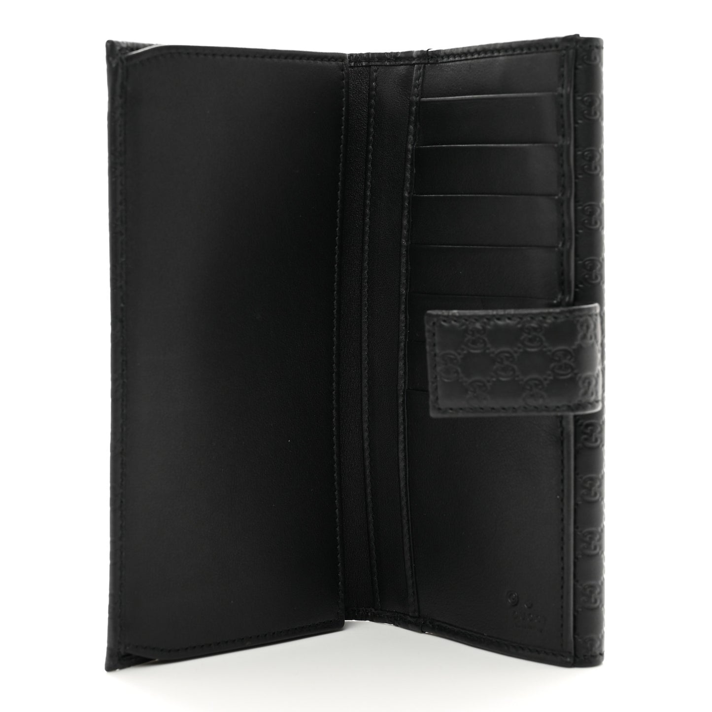Microguccissima Continental Flap Wallet Black
