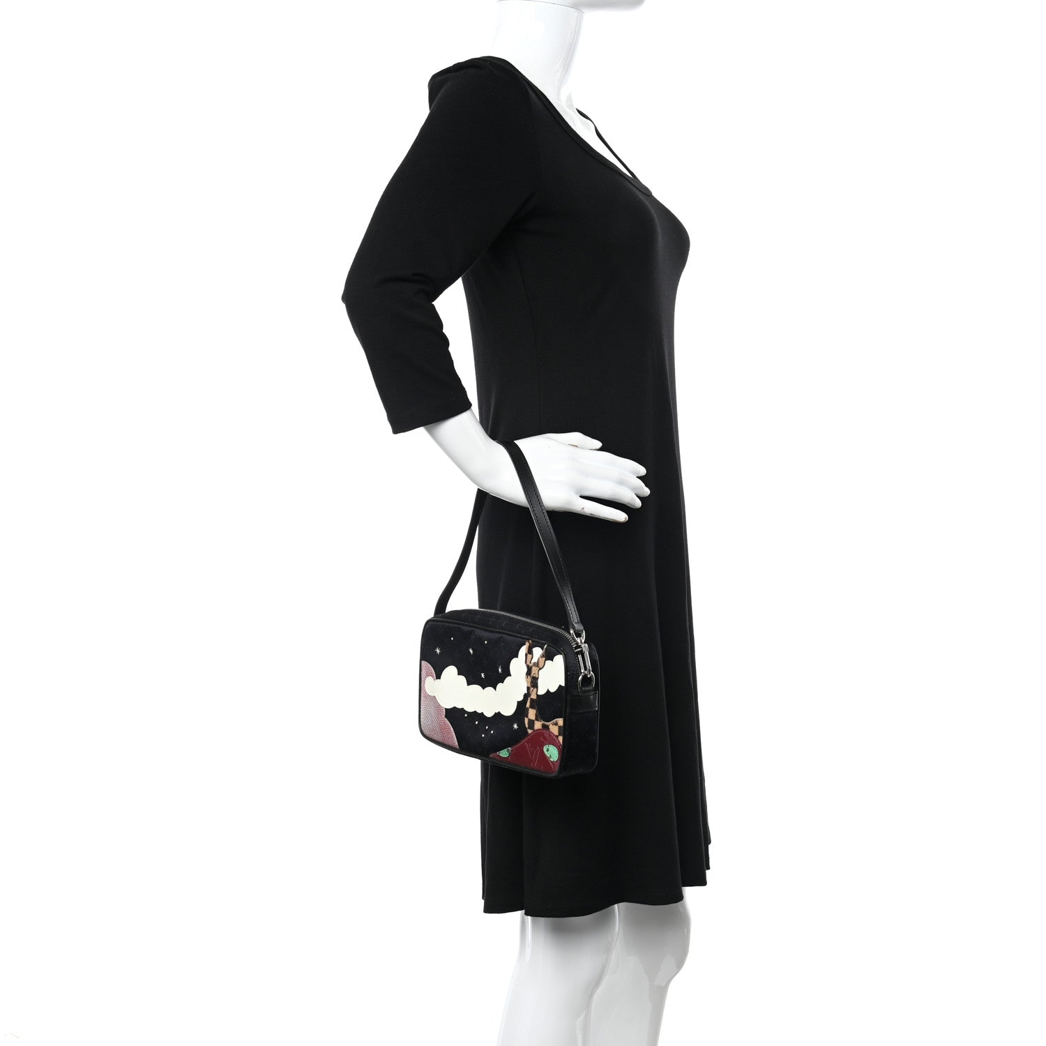 Louis Vuitton Satin Mini Monogram Conte De Fees Pochette Black 2 of 9