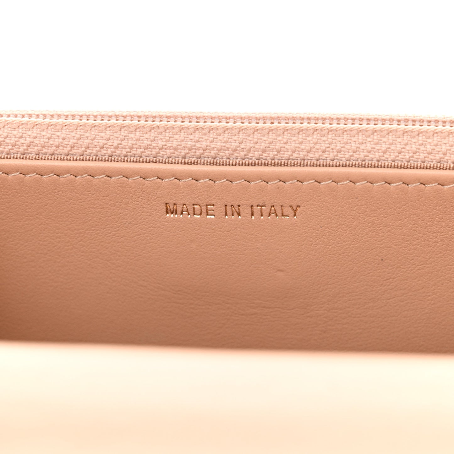 Calfskin Quilted Perfect Fit Wallet On Chain WOC Beige