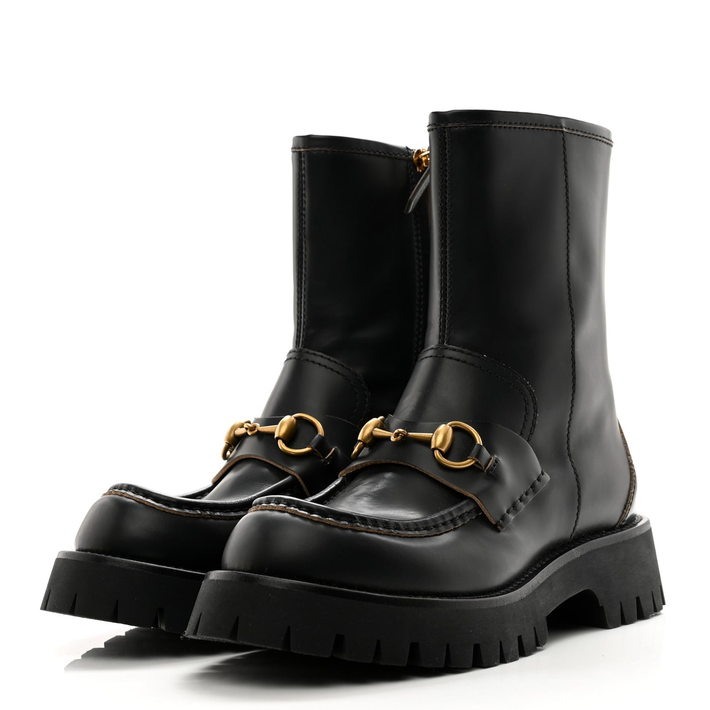 Cordovan Lux Womens Harald Horsebit 25mm Platform Boots 37.5 Black