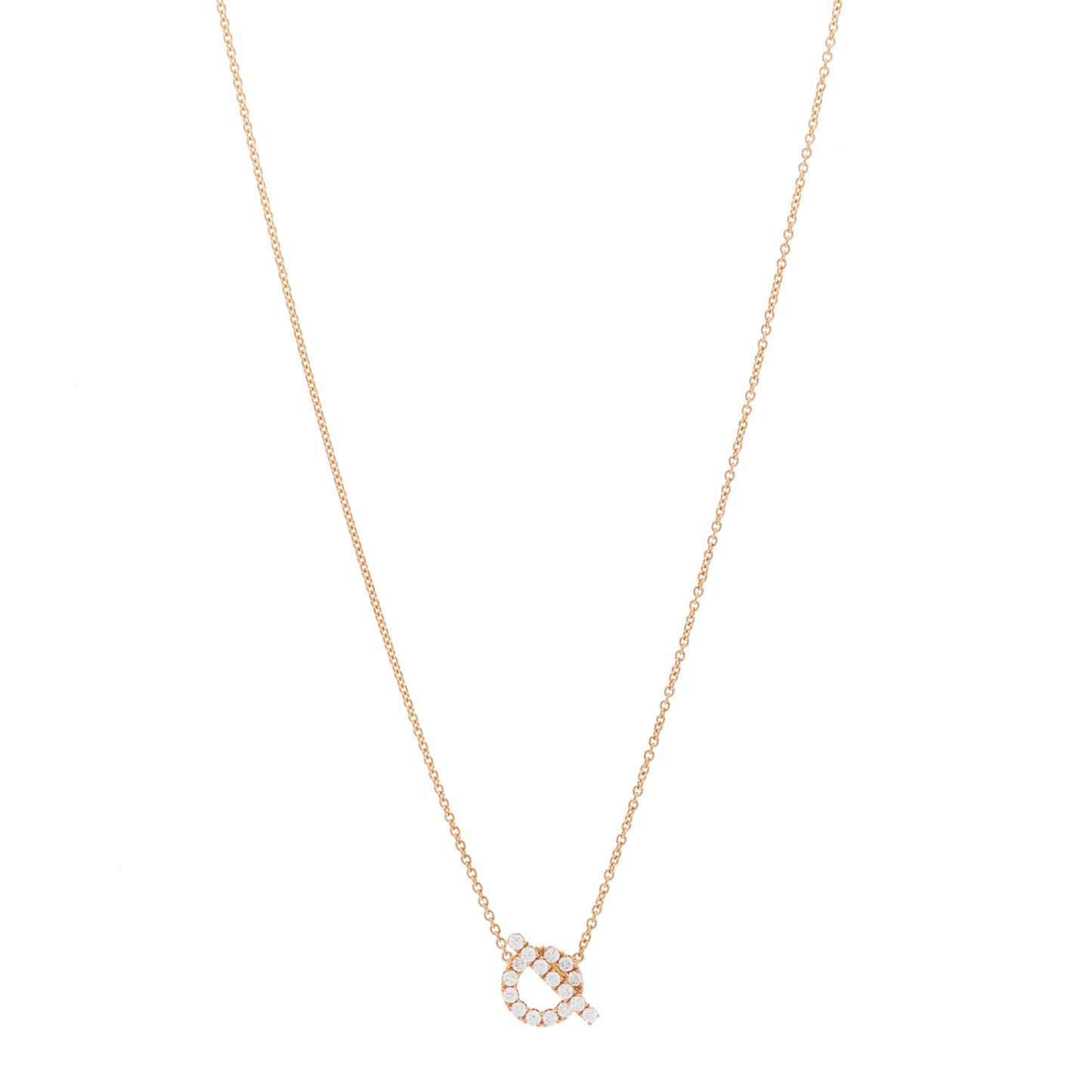 18K Rose Gold Diamond Finesse Pendant Necklace