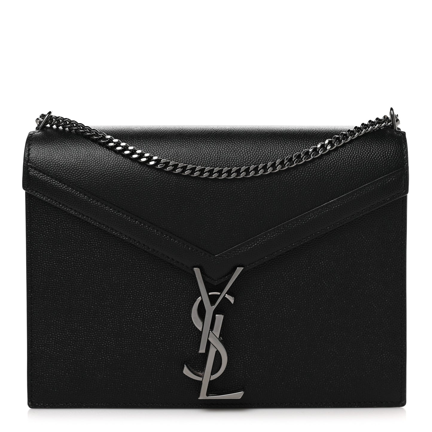 Grain De Poudre Monogram Cassandra Clasp Bag Black