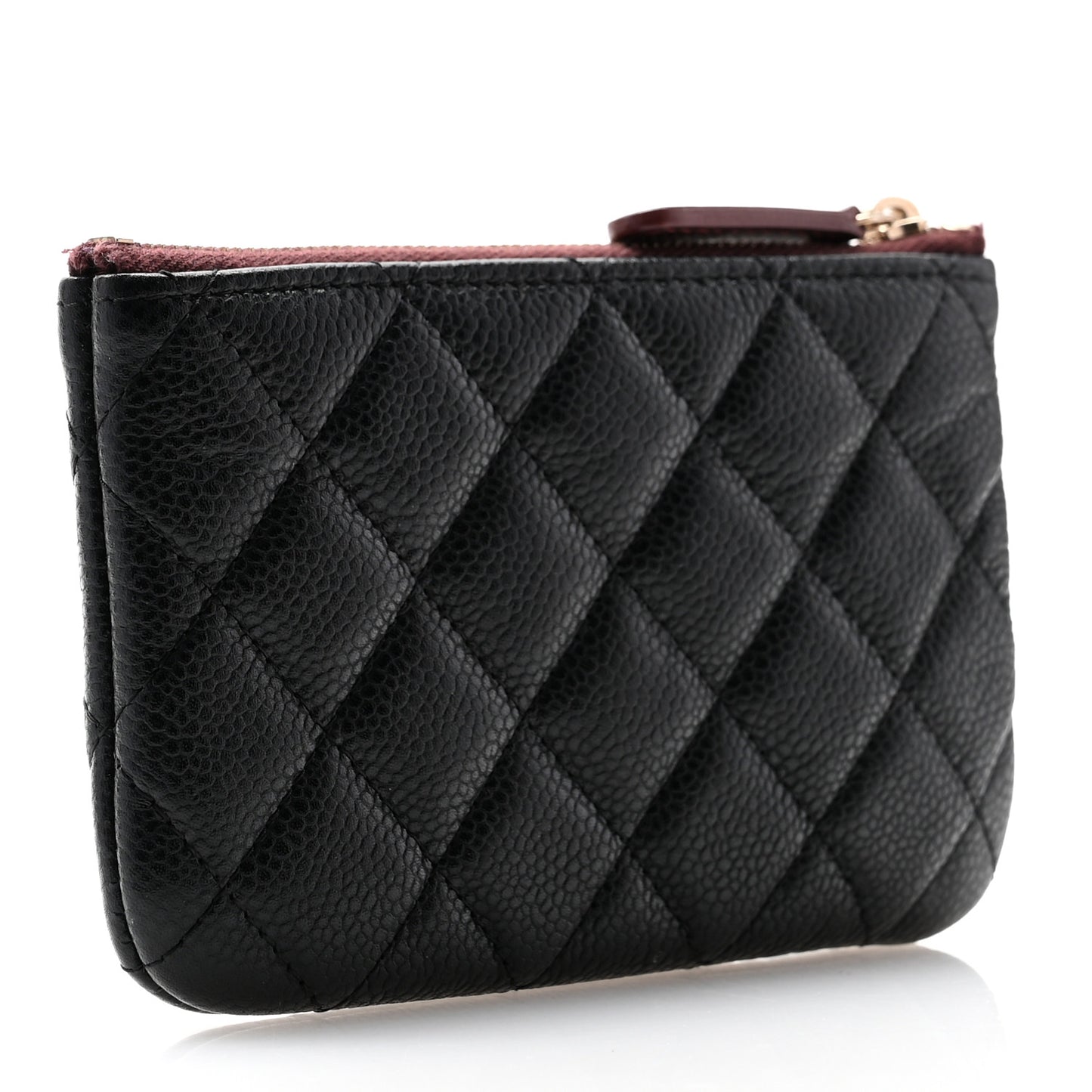 Caviar Quilted Small Cosmetic Case Black