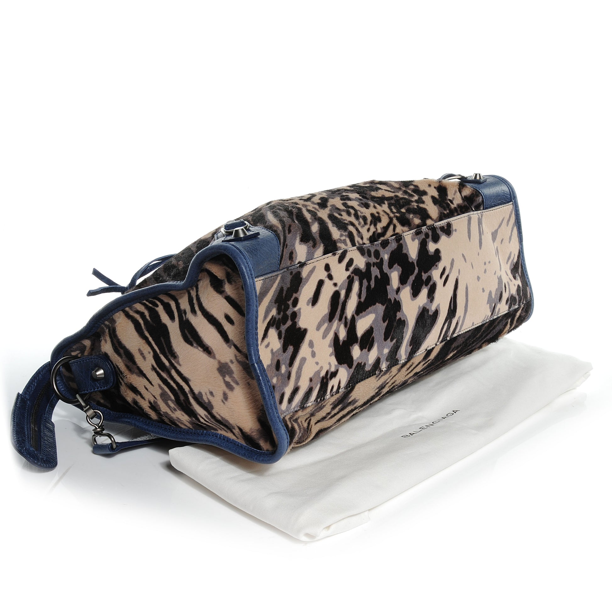 Balenciaga Pony Hair Leopard City Bleu Roi 4 of 7