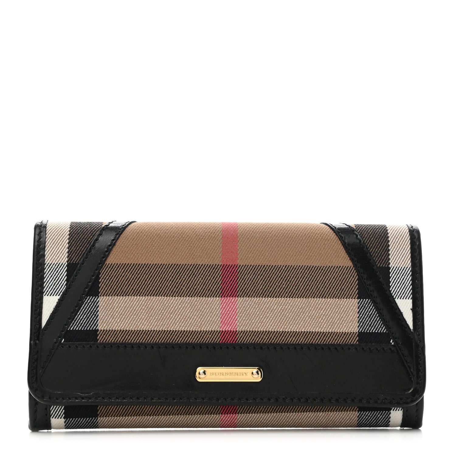 Burberry House Check Bridle Calfskin Penrose Continental Wallet Black 1 of 10