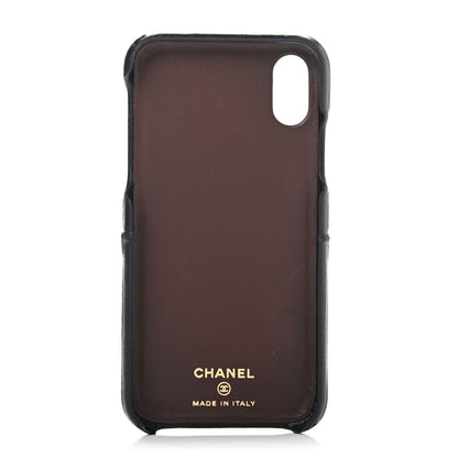 Chanel Lambskin Quilted iPhone X Coco Tech Case Black 2 of 4