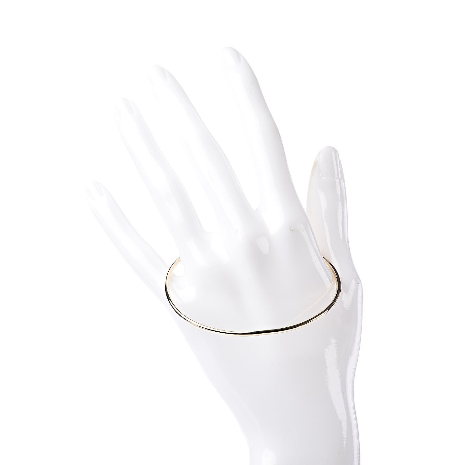 Tiffany 18K Yellow Gold Slim Bangle Bracelet 2 of 4