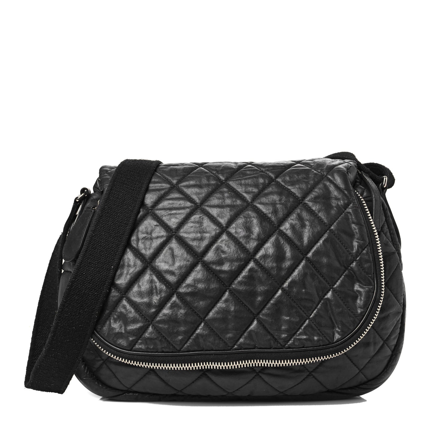 Nylon Quilted Coco Cocoon Messenger Black