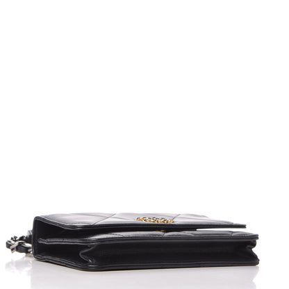 Chanel Lambskin Quilted Chanel 19 Wallet On Chain WOC Black 4 of 12