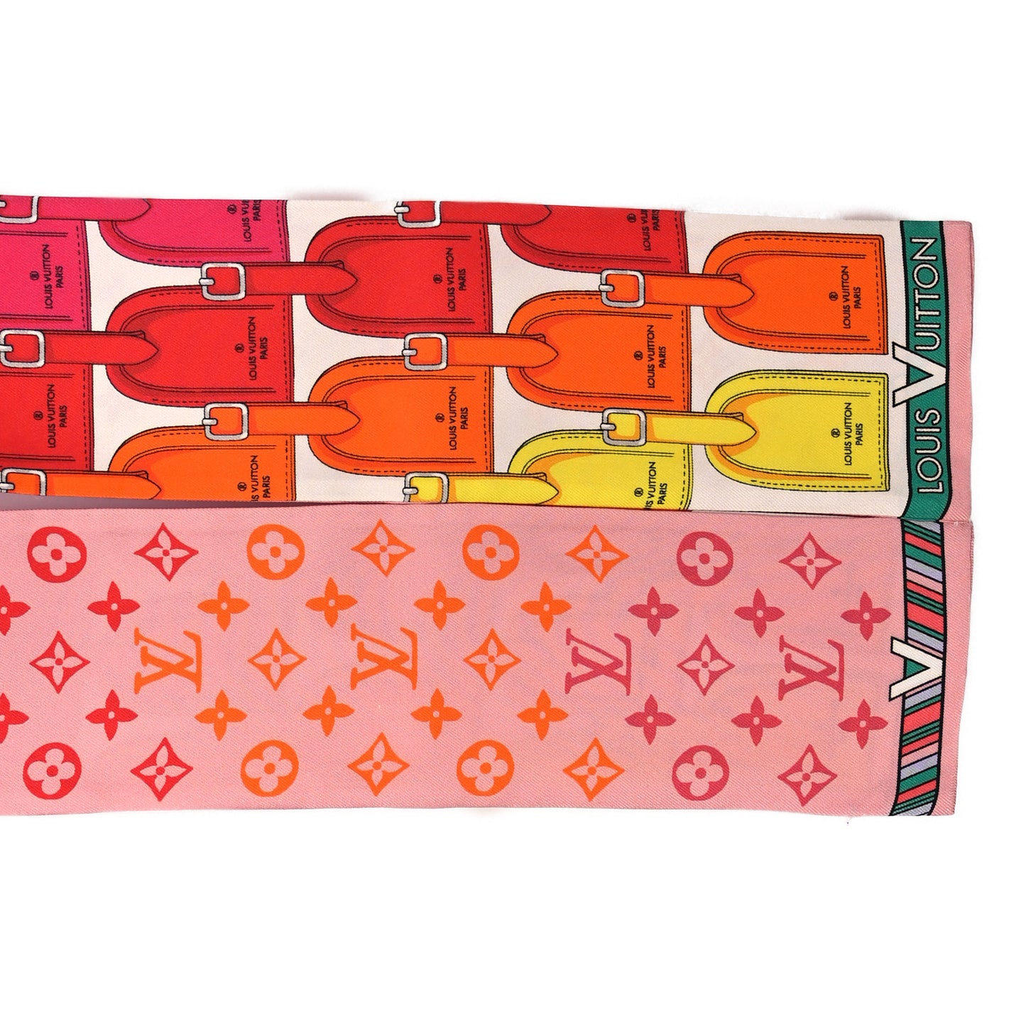 Silk Monogram My LV Tags Bandeau Pink
