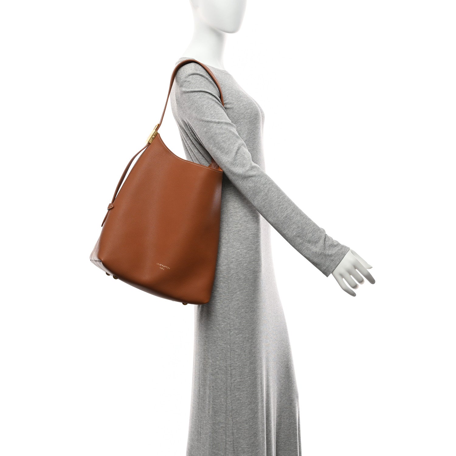 Louis Vuitton Grained Calfskin Low Key Hobo MM Cognac 2 of 10