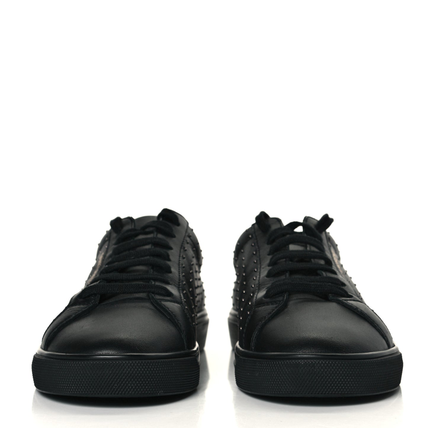 Calfskin Womens Andy Pearl Low Top Sneakers 36.5 Black