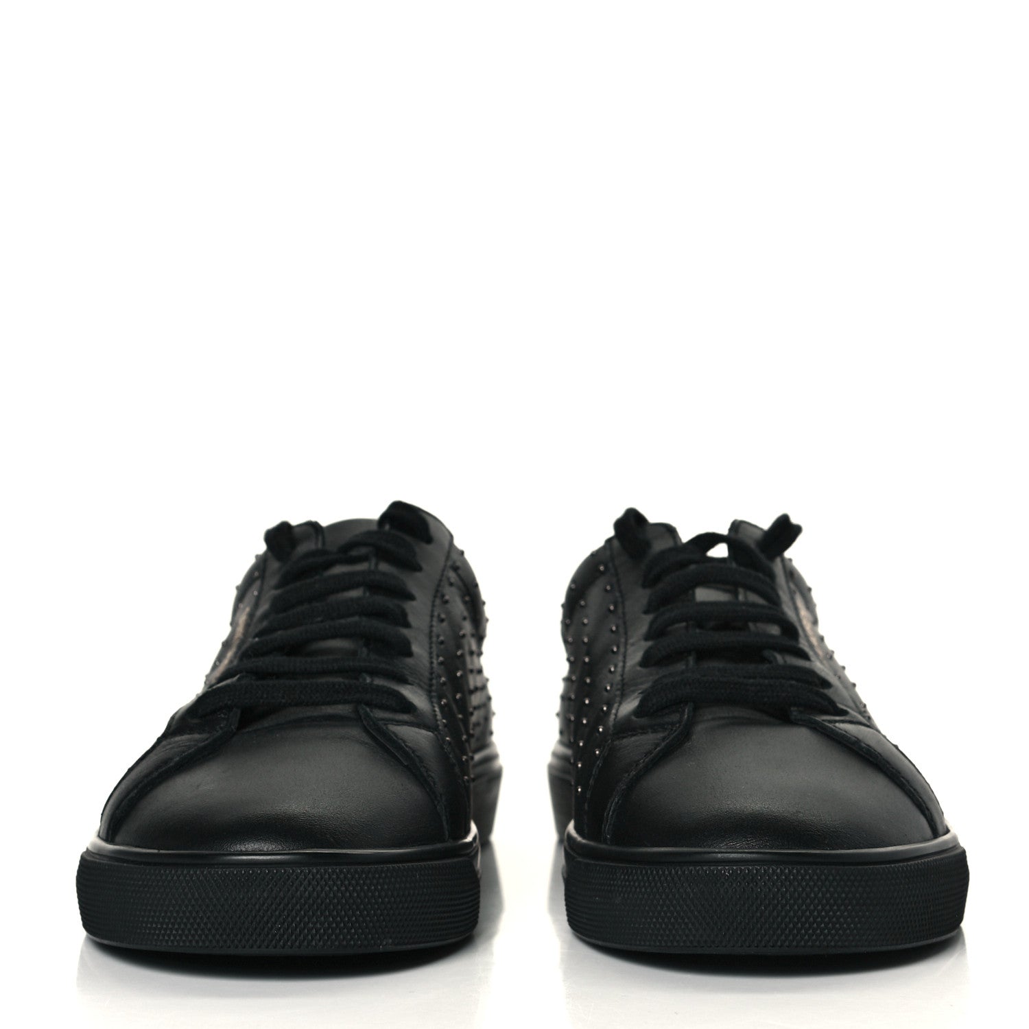 Saint Laurent Calfskin Womens Andy Pearl Low Top Sneakers 36.5 Black 2 of 9