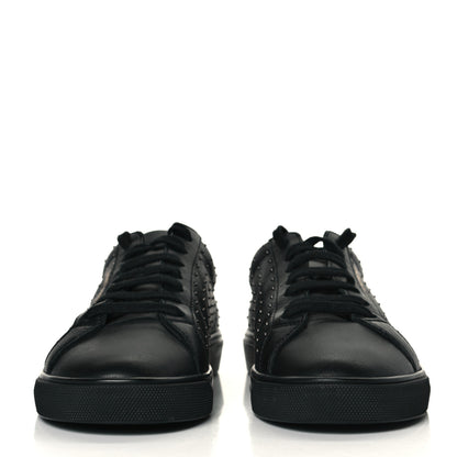 Saint Laurent Calfskin Womens Andy Pearl Low Top Sneakers 36.5 Black 2 of 9