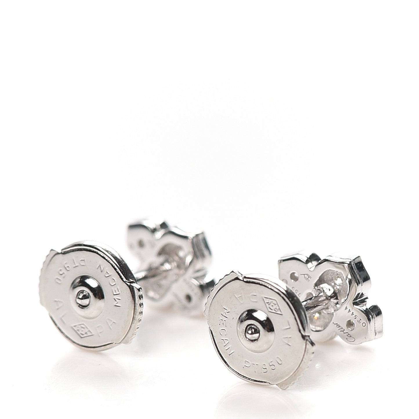 18K White Gold Diamond Hindu Floral Earrings