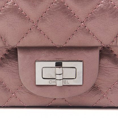 Chanel Metallic Aged Calfskin Quilted 2.55 Reissue 225 Flap Rose Fonce 9 of 9