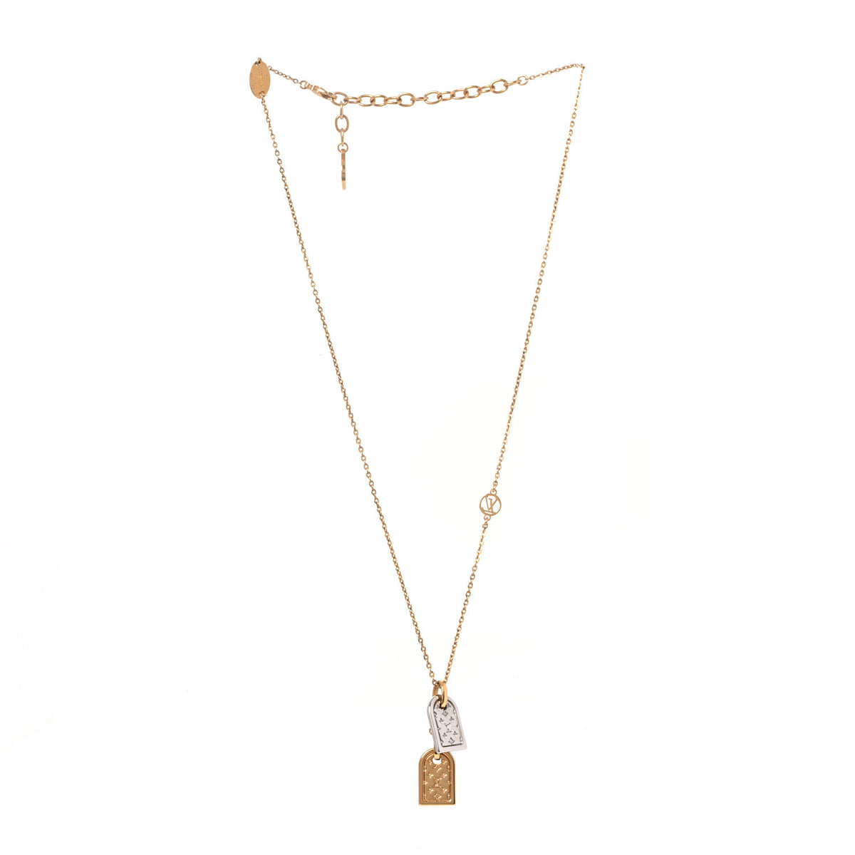 Nanogram Name Tag Necklace Gold Silver