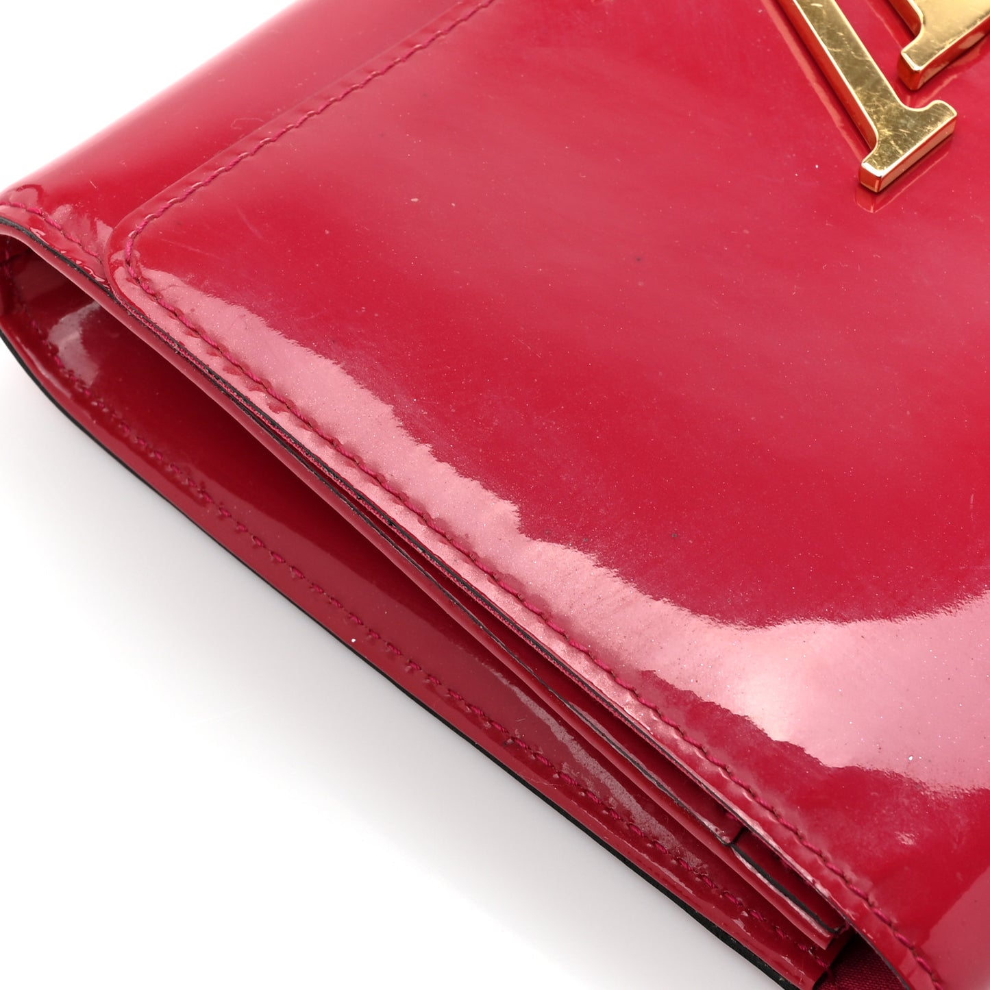 Patent Louise Clutch Rose Indien