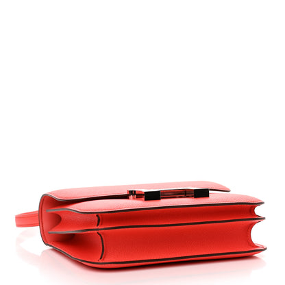 Hermes Epsom Enamel Constance 18 Rose Texas Rouge De Coeur 4 of 12