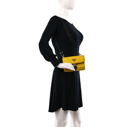 Prada Re-Nylon Saffiano Smartphone Case Crossbody Giallo 2 of 10