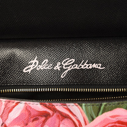 Dolce & Gabbana Dauphine Rose Print Medium Miss Sicily Satchel Black 5 of 10