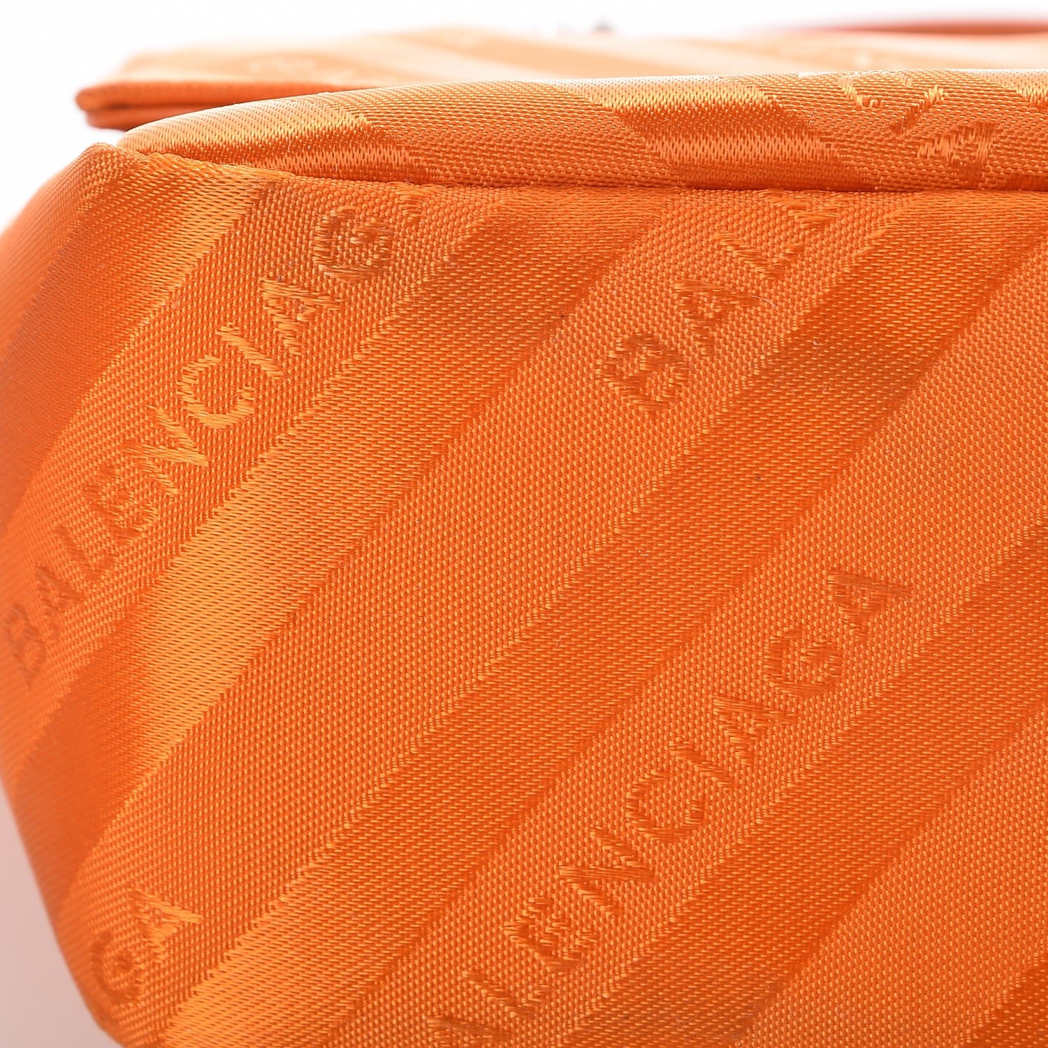 Balenciaga Nylon Jacquard Diagonal Logo S BB Round Shoulder Bag Orange Sanguine 6 of 9