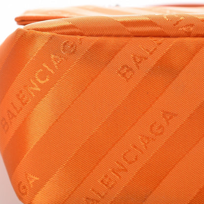 Balenciaga Nylon Jacquard Diagonal Logo S BB Round Shoulder Bag Orange Sanguine 6 of 9