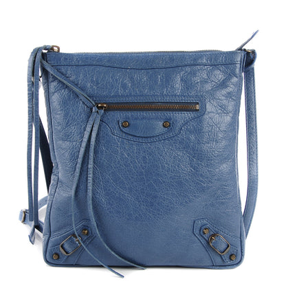 Balenciaga Agneau Classic Hardware Flat Crossbody Bleu Persan 1 of 11