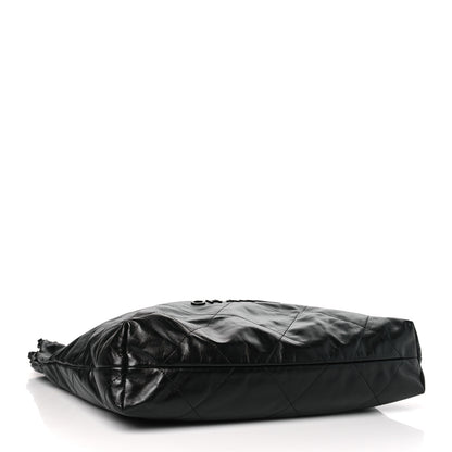 Chanel Shiny Calfskin Quilted Chanel 22 So Black 5 of 11