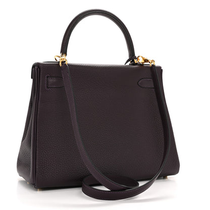 Hermes Togo Kelly Retourne 28 Raisin 3 of 12