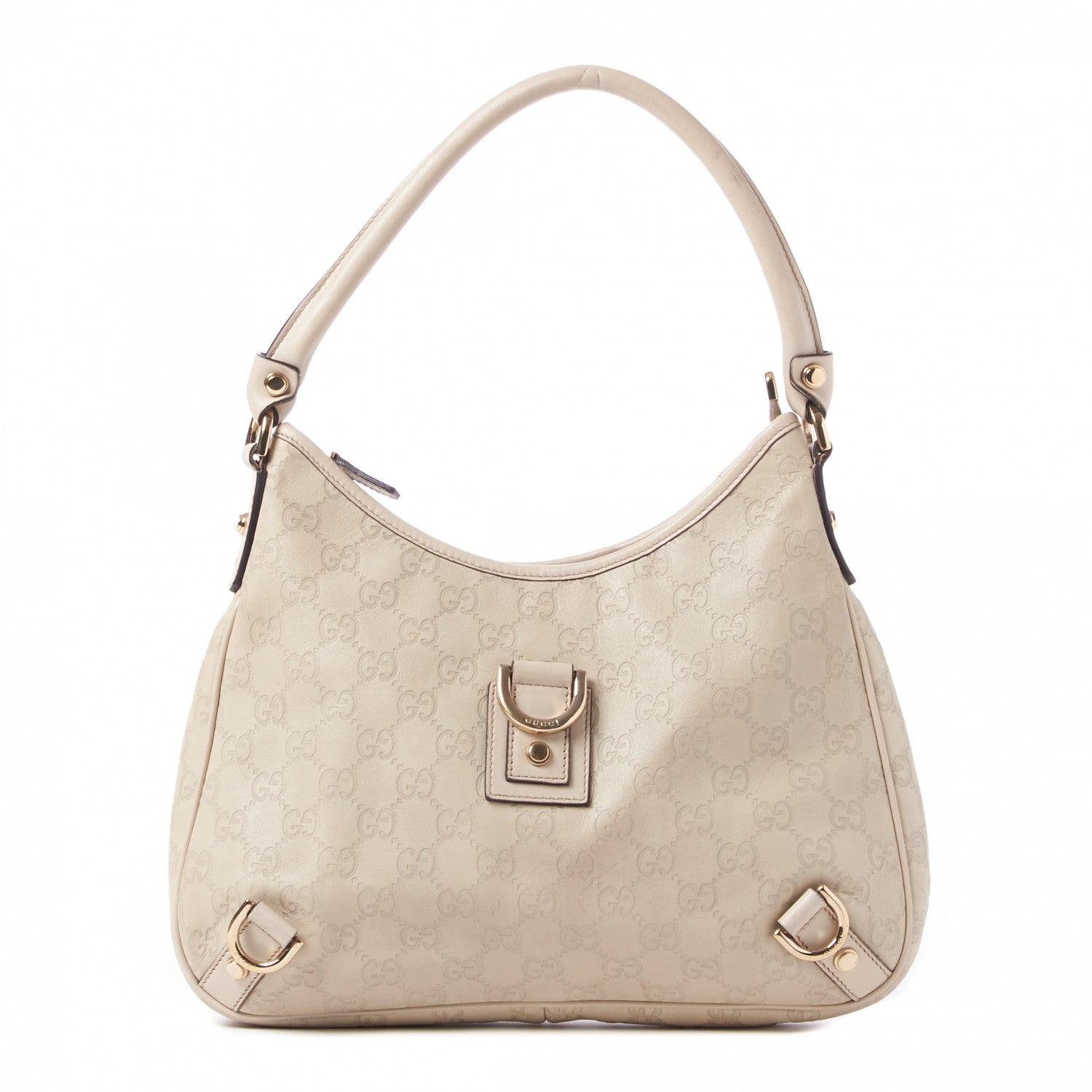 Gucci Guccissima Medium Abbey D Ring Hobo Off White 1 of 8
