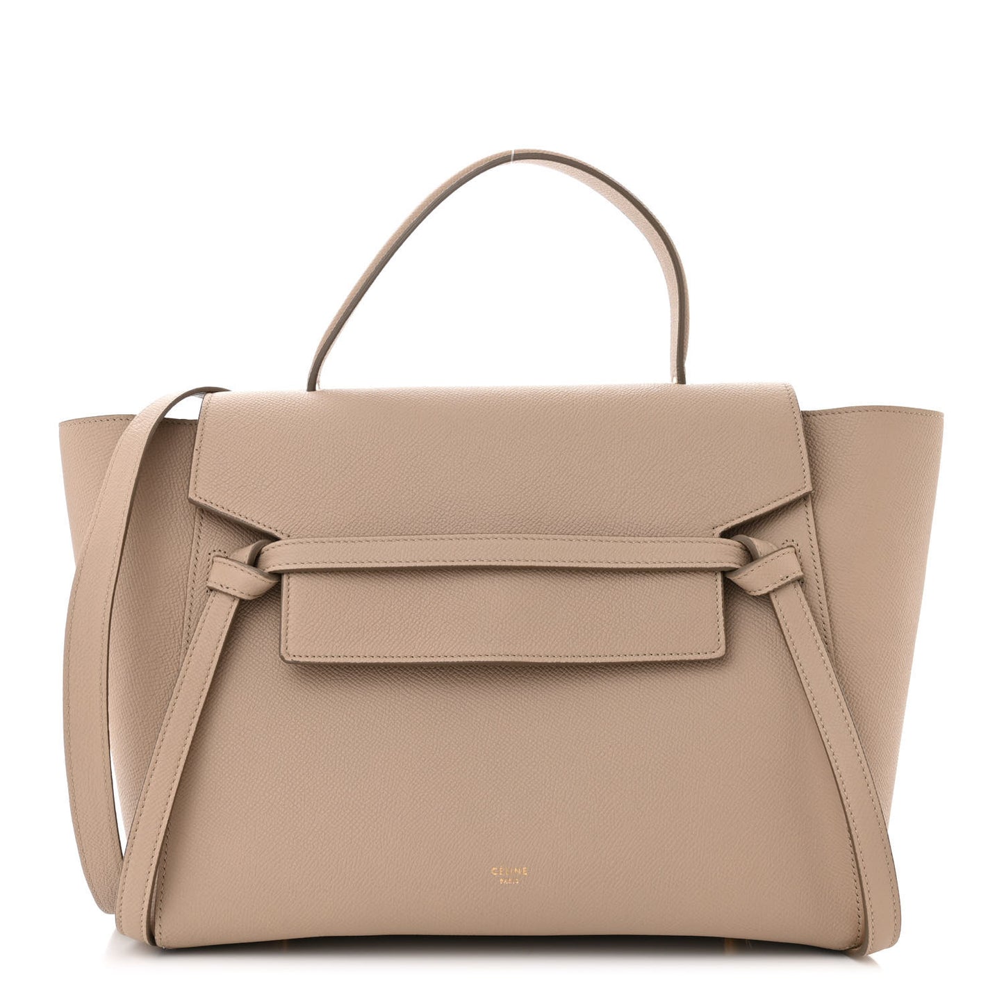 Grained Calfskin Mini Belt Bag Light Taupe