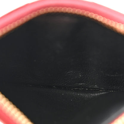 Saint Laurent Grain De Poudre Matelasse Chevron Monogram Fragments Zippered Card Case Opyum Red 4 of 10