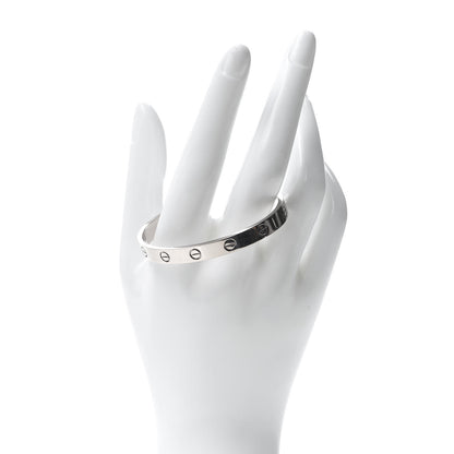 Cartier 18K White Gold LOVE Cuff Bracelet 16 2 of 4