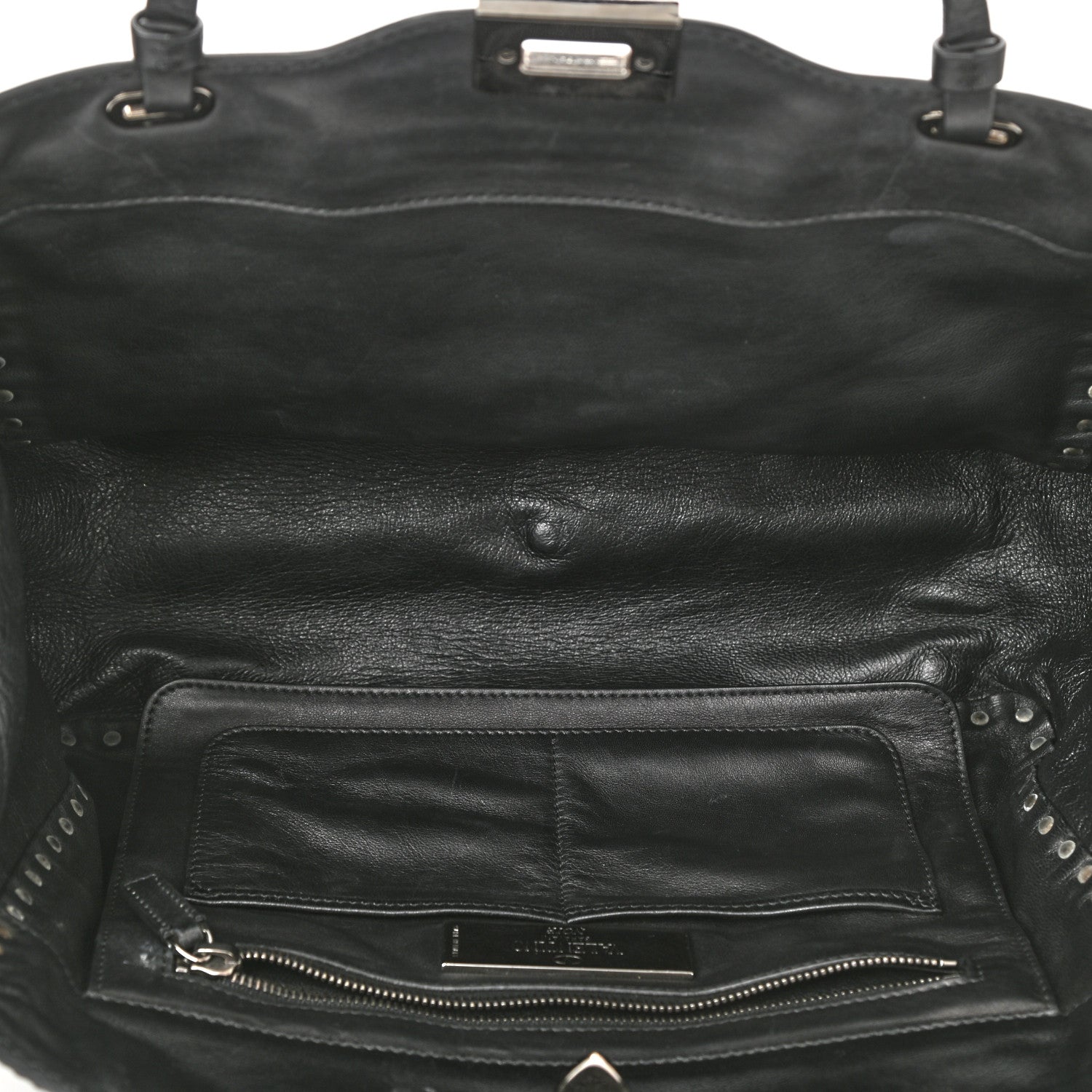 Valentino Garavani Vitello Medium Rockstud Tote Black 5 of 10