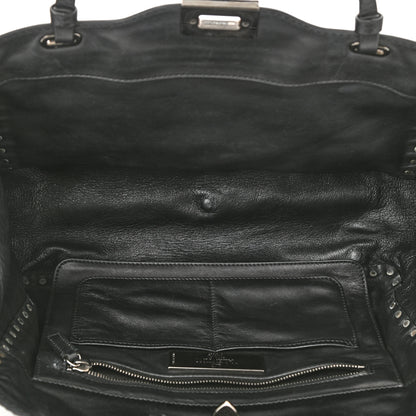 Valentino Garavani Vitello Medium Rockstud Tote Black 5 of 10