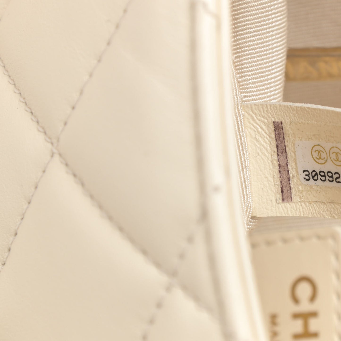 Lambskin Quilted Small CC Coin Flap Bag Ivory