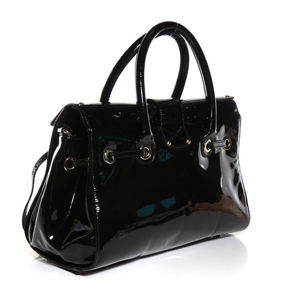 Jimmy Choo Patent Large Rosalie Satchel Black 3 of 7