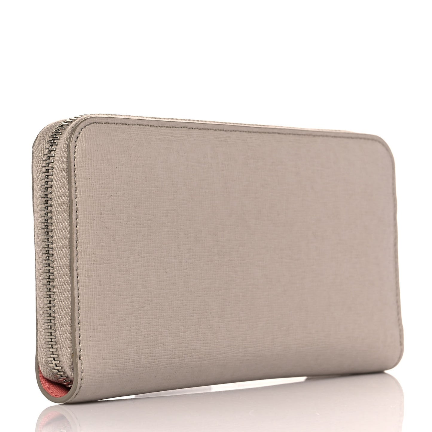 Vitello Elite Crystal Eye Monster Zip Around Wallet Grigio Polvere Ribes Multicolor