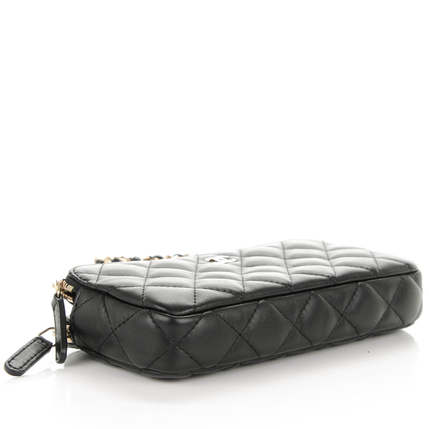 Chanel Lambskin Quilted Small Clutch With Chain Black 4 of 8