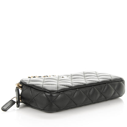 Chanel Lambskin Quilted Small Clutch With Chain Black 4 of 8